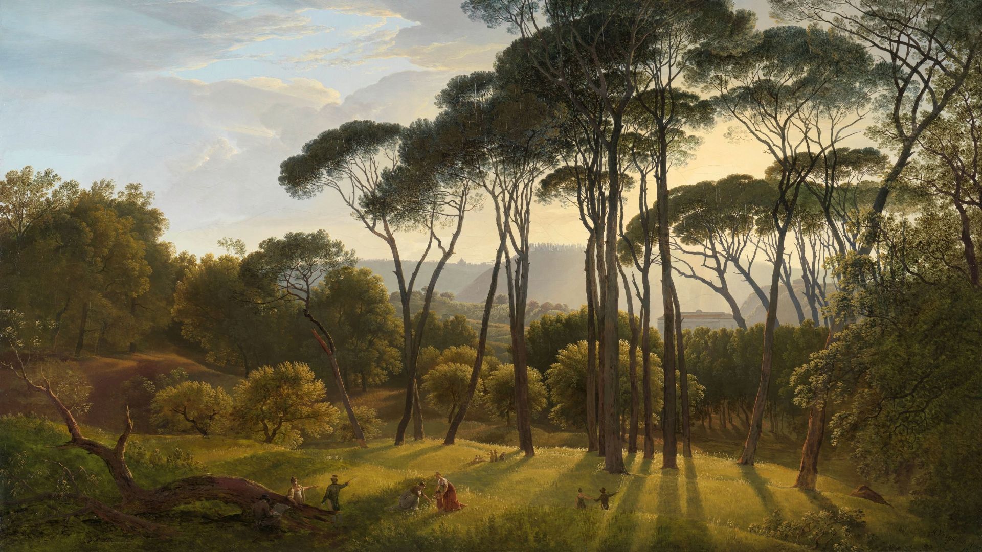 Italian Landscape with Umbrella Pines